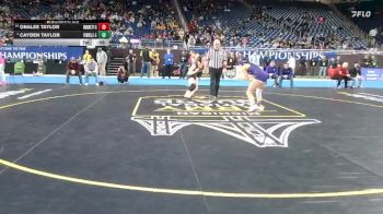 Girls-105 lbs Cons. Round 2 - Onalee Taylor, Union City (Girls) vs Cayden Taylor, Fowlerville (Girls)