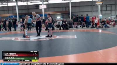 70 lbs Cons. Semi - Jaxon Nye, Fighting Squirrels Wrestling C vs Levi Nelson, Hawk Wrestling Club