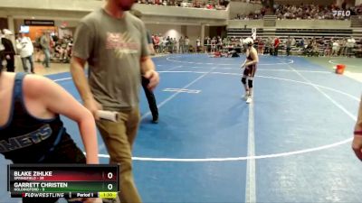 80 lbs Champ. Round 1 - Garrett Christen, Holdingford vs Blake Zihlke, Springfield