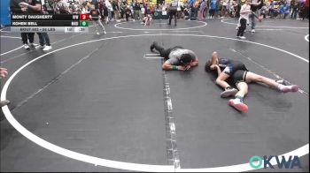 58 lbs Round Of 16 - Monty Daugherty, Victory Youth Wrestling vs Kohen Bell, Madill Takedown