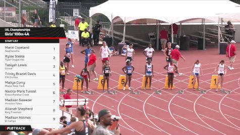 High School Girls' 100m 4A, Finals 1