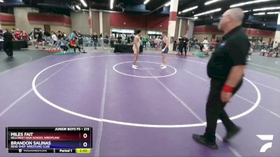 215 lbs Champ. Round 2 - Miles Fait, Hillcrest High School Wrestling vs Brandon Salinas, Dead Shot Wrestling Club