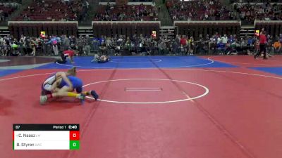 87 lbs 1st Place Match - Carter Naasz, Laurel Matburners vs Brody Styren, Shepherd Wrestling Club