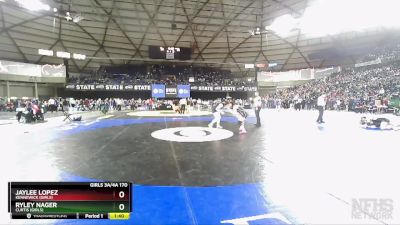 Girls 3A/4A 170 Quarterfinal - Ryley Nager, Curtis (Girls) vs Jaylee Lopez, Kennewick (Girls)