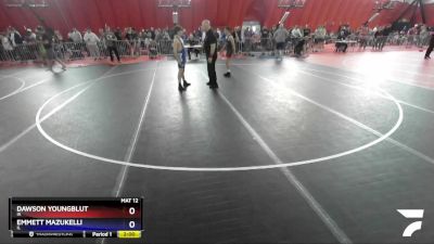 120 lbs Champ. Round 1 - Dawson Youngblut, IA vs Emmett Mazukelli, IL
