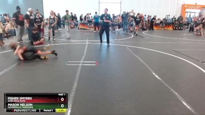 70 lbs Cons. Semi - Fisher Smyers, Hard Rock Rams vs Mason Nelson, Summerville Takedown