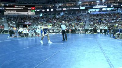 1A-157 lbs Champ. Round 1 - Jake Hiland, Bellevue vs Landon Alexander, Ogden
