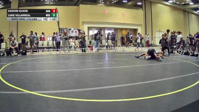 113 lbs Quarterfinal - Easton Olson, Sanderson Wr Ac vs Luke Villarreal, Wright Wreslting Academy