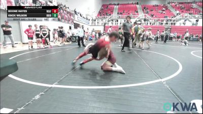 70 lbs Consolation - Boone Hayes, Weatherford Youth Wrestling vs Knox Wilson, Rough Riders