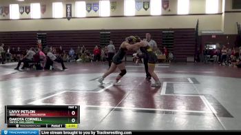 157-158 lbs 1st Place Match - Dakota Cornell, Vinton-Shellsburg vs Livvy Petlon, West Delaware, Manchester