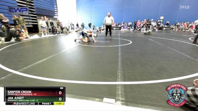 88 lbs Round 2 (4 Team) - Jax Jundt, OpenMats Wrestling Club vs Sawyer Crook, Potentially Dangerous