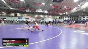 197 lbs Quarterfinal - Malachi Karibo, Baker (Kan.) vs Hunter James, Menlo (Calif.)