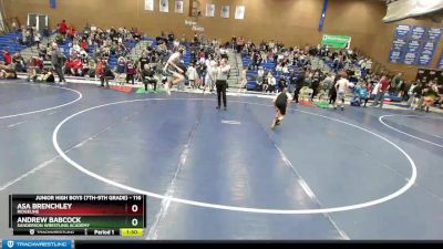 116 lbs Cons. Round 4 - Asa Brenchley, Ridgeline vs Andrew Babcock, Sanderson Wrestling Academy