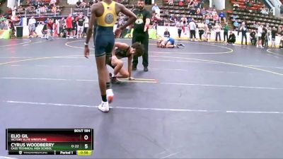 105 lbs Champ. Round 3 - Cyrus Woodberry, Cass Technical High School vs Elio Gil, Victory Elite Wrestling