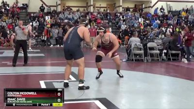 285 lbs Round 1 - Isaac Davis, Burlington Notre Dame vs Colton McDowell, Independence