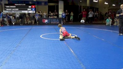 67 lbs Cons. Quarters - Roc Rhees, Greater Heights Wrestling vs Brady Jacobs, Michigan West Wrestling Club
