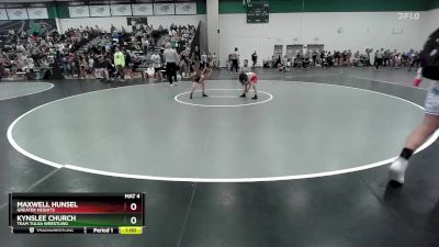 50 lbs Quarterfinal - Maxwell Hunsel, Greater Heights vs Kynslee Church, Team Tulsa Wrestling