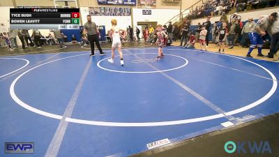 61 lbs Round Of 16 - Tyce Bush, Skiatook Youth Wrestling vs Bowen Leavitt, Ponca City Wildcat Wrestling