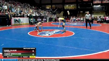 6A-106 lbs 3rd Place Match - Karol Olalde, Lee County vs Forest Briesacher, Marist School