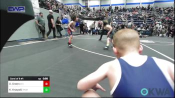 52 lbs Consi Of 8 #1 - Gabriel Green, Comanche Takedown Club vs Kash Knapski, Kingfisher YellowJackets