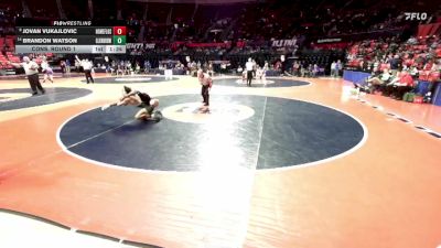 3A 157 lbs Cons. Round 1 - Brandon Watson, Glen Ellyn (Glenbard West) vs Jovan Vukajlovic, Flossmoor (Homewood-F.)