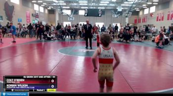 44 lbs Round 1 - Korbin Wilson, Mountain Man Wrestling Club vs Colt O`Brien, Team Real Life