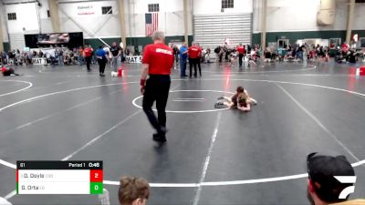 61 lbs Semifinal - Deshawn Doyle, Colorado Bad Boys vs Greyson Orta, East Butler