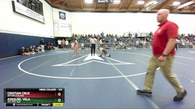 125 lbs Cons. Round 2 - Cristian Cruz, Skyline College vs Ezequiel Vela, Cal Poly SLO