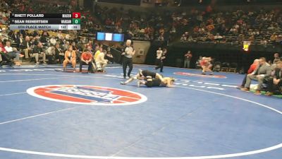 126 Class 1 lbs 5th Place Match - Rhett Pollard, Macon vs Sean Reinertsen, Warsaw