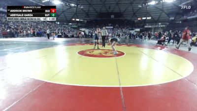 Girls 1B/2B/1A 155 Quarterfinal - Addison Brown, Okanogan (Girls) vs Abbygale Garza, Wapato (Girls)