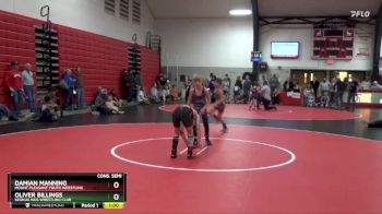 Cons. Semi - Damian Manning, Mount Pleasant Youth Wrestling vs Oliver Billings, Keokuk Kids Wrestling Club