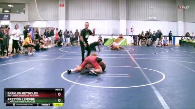 135 lbs Cons. Round 6 - Braylon Reynolds, Red Cobra Wrestling Academy vs Preston LeFevre, Clarkston Wrestling Club