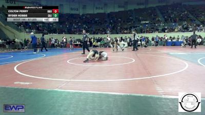 87 lbs Consi Of 8 #1 - Colton Perry, Union JH vs Ryder Hobbs, Salina