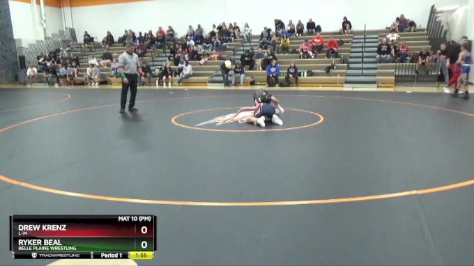 J-10 lbs Cons. Round 1 - Ryker Beal, Belle Plaine Wrestling vs Drew ...