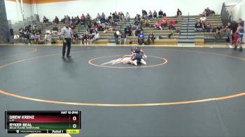 J-10 lbs Cons. Round 1 - Ryker Beal, Belle Plaine Wrestling vs Drew Krenz, L-M