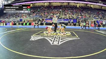 Girls-100 lbs Quarterfinal - Aubree Mayr, Dansville Hs Girls vs Leona Keuvelaar, Grandville Hs Girls