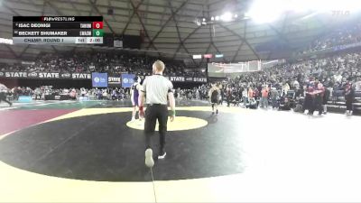 Boys 4A 157 lbs Champ. Round 1 - Isac Deonigi, Tahoma vs Beckett Shumaker, Lake Washington