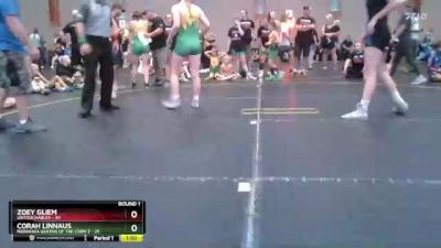 128 lbs Round 1 (4 Team) - Zoey Gliem, Untouchables vs Corah Linnaus, Nebraska Queens Of The Corn 2