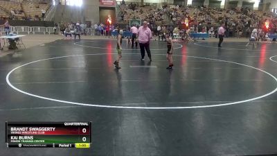 55 lbs Quarterfinal - Brandt Swaggerty, Vikings Wrestling Club vs Kai Burns, Minion Training Center