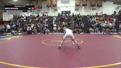 144 lbs Champ. Round 2 - Braylon Reynolds, Brownsburg vs Reece Movahed, Faith Christian Academy