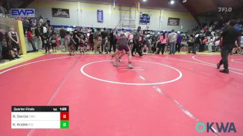 120-131 lbs Quarterfinal - Braxton Garcia, Eufaula Ironheads Wrestling Club vs Kole Knoke, Sallisaw Takedown Club