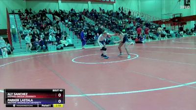 130 lbs Cons. Round 2 - Parker Lastala, Western Washington University vs Aly Sanchez, Eastern Oregon University