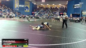 132 lbs Prelim - Dylan Delcollo, Delaware Military Academy vs Zach Glory, Gilman School