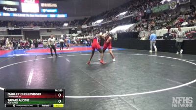 7A 285 lbs Semifinal - Tafari Alcime, Bob Jones vs Marley Cholewinski, Thompson HS