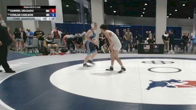 72 kg Cons. Quarters - Gabriel Delgado, SOUTHWEST WRESTLING CLUB vs Conlan Carlson, Jackrabbit Wrestling Club