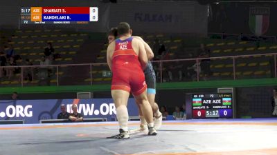 130 kg Semifinal - Sabah Shariati, AZE vs Beka Kandelaki, AZE
