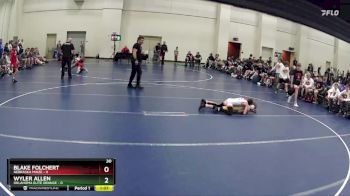 75 lbs Quarterfinals (8 Team) - Wyler Allen, Oklahoma Elite Orange vs Blake Folchert, Nebraska Maize