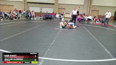 80 lbs Semifinal - Kade Schuft, Higher Calling Wrestling Club vs Braylnn Allerding, Ringgold