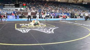 Girls-100 lbs 7th Place Match - Jahnavi Marion, Kalamazoo Central (Girls) vs Evangeline Lisik, Saginaw Heritage (Girls)