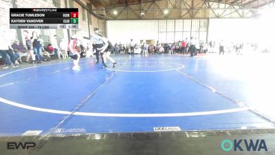 75 lbs Rr Rnd 1 - Gracie Tumleson, Fort Gibson Youth Wrestling vs Kayden Vanover, Claremore Wrestling Club
